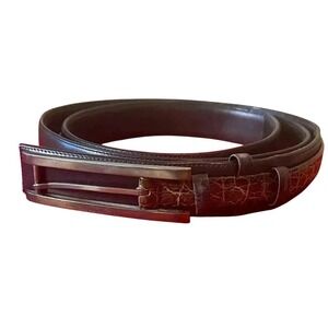 Jeweler‎ Matthew Feldman Timeless Vintage Thin Leather Designer Belt Buckle Art